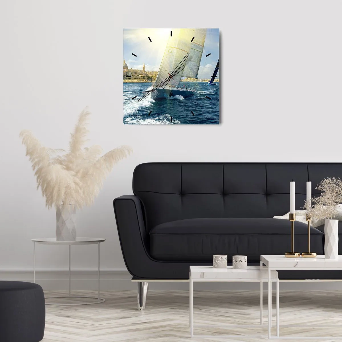 Nástěnné hodiny - Čas odjet z města - 40x40 cm