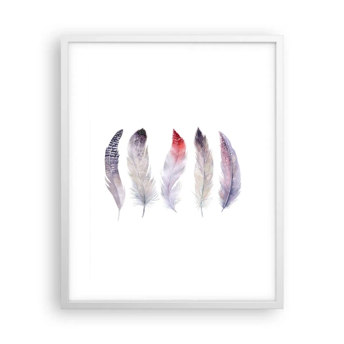 Plakát v bílém rámu - Jemné jako různobarevná mlha - 40x50 cm