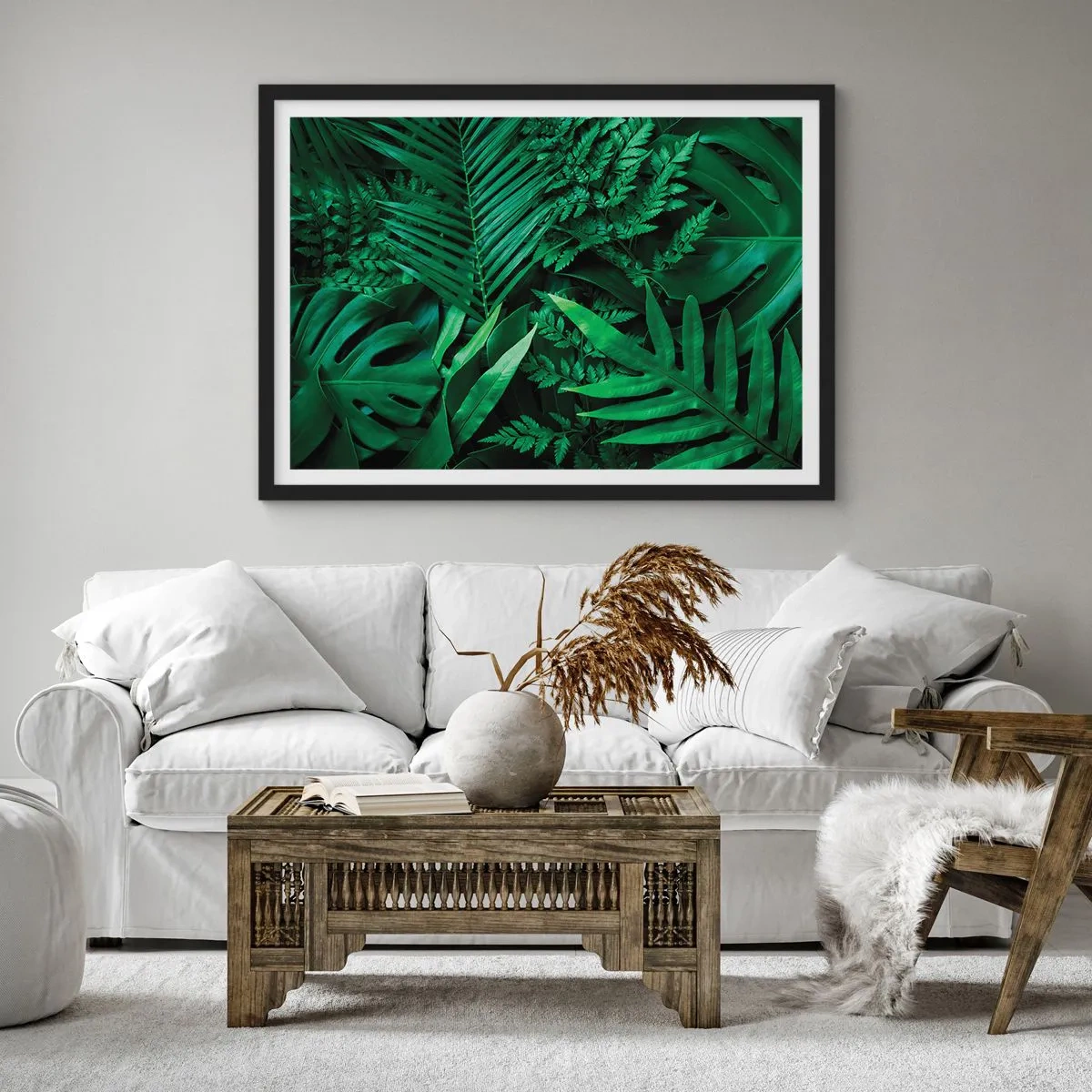 Plakát v černém rámu - Objaté v zeleni - 50x40 cm