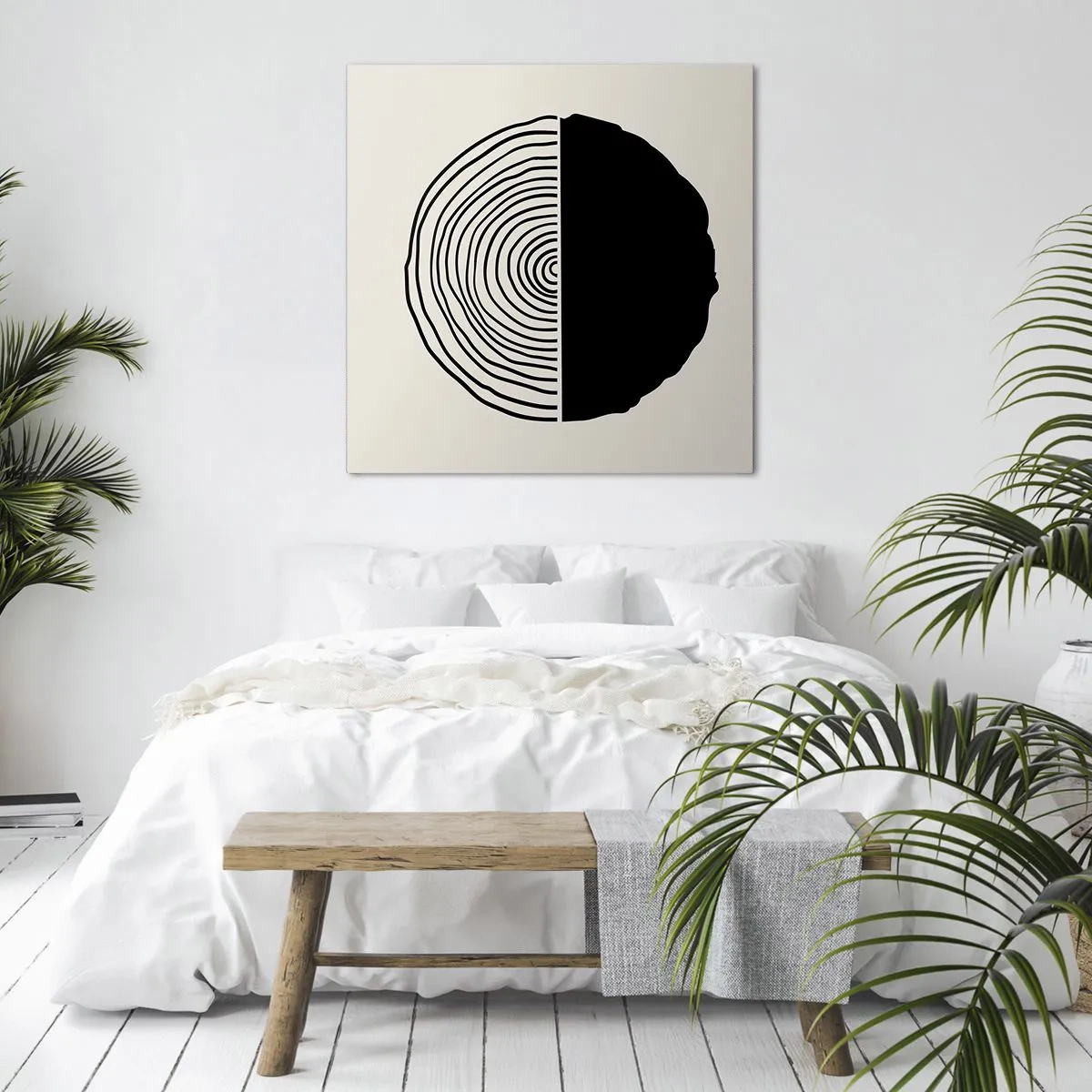 Obraz na plátně - Půl na půl - 70x70 cm