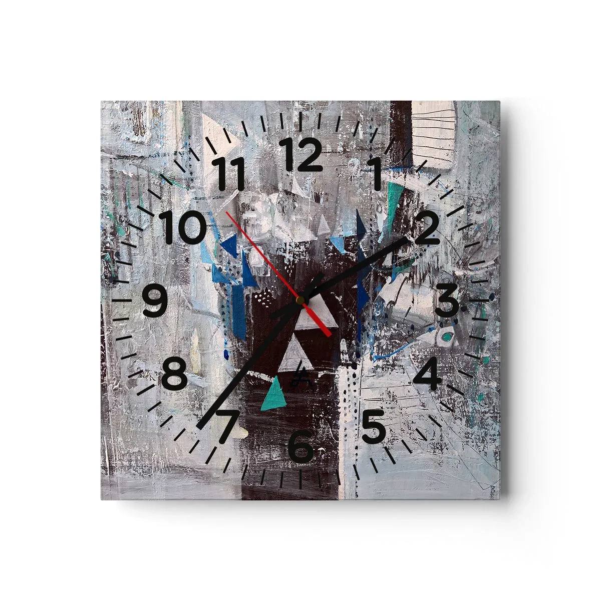 Nástěnné hodiny - Přednostní pořadí trojúhelníků - 40x40 cm