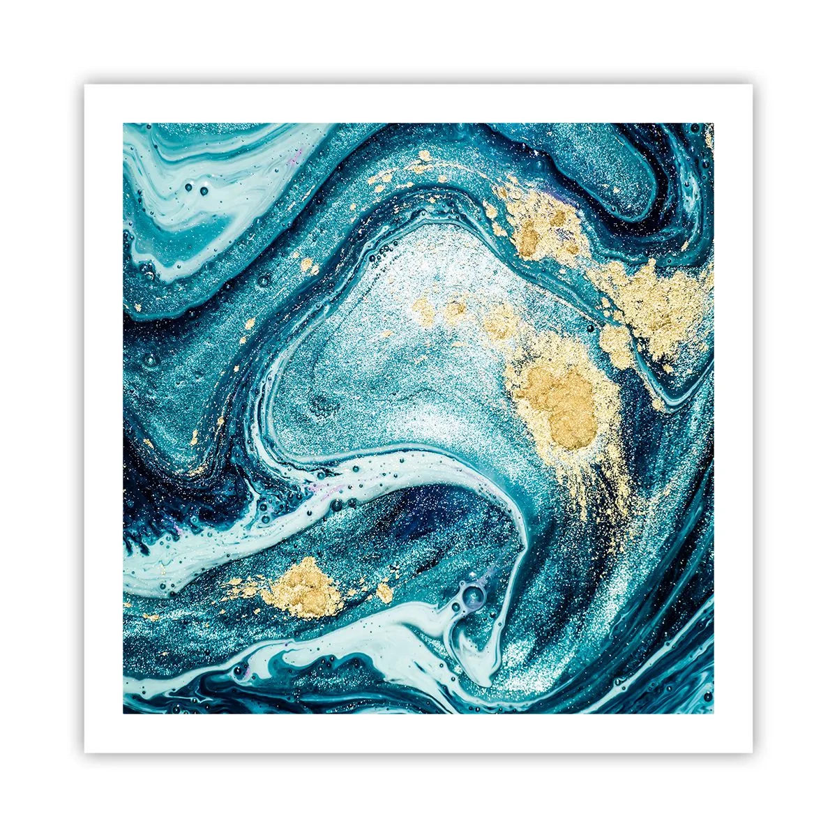 Plakát - Modrý vír - 60x60 cm