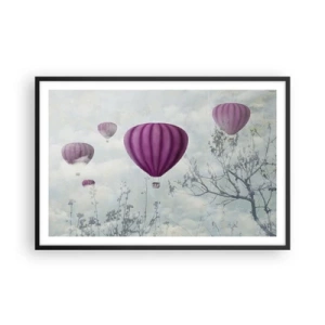 Plakát v černém rámu - Jako lodě na obloze - 91x61 cm