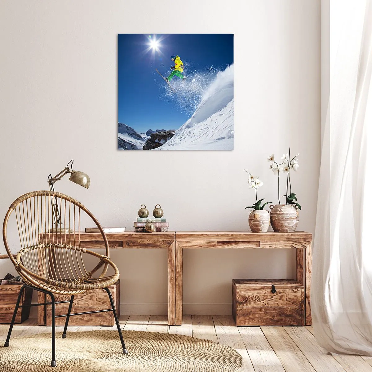 Obraz na plátně - Tančící s horami - 50x50 cm