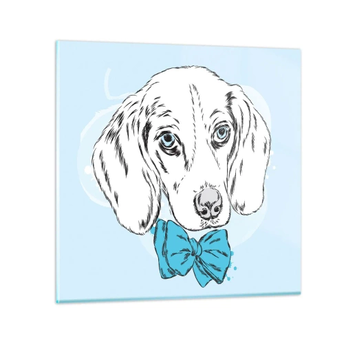 Obraz na skle - Psí elegance - 60x60 cm