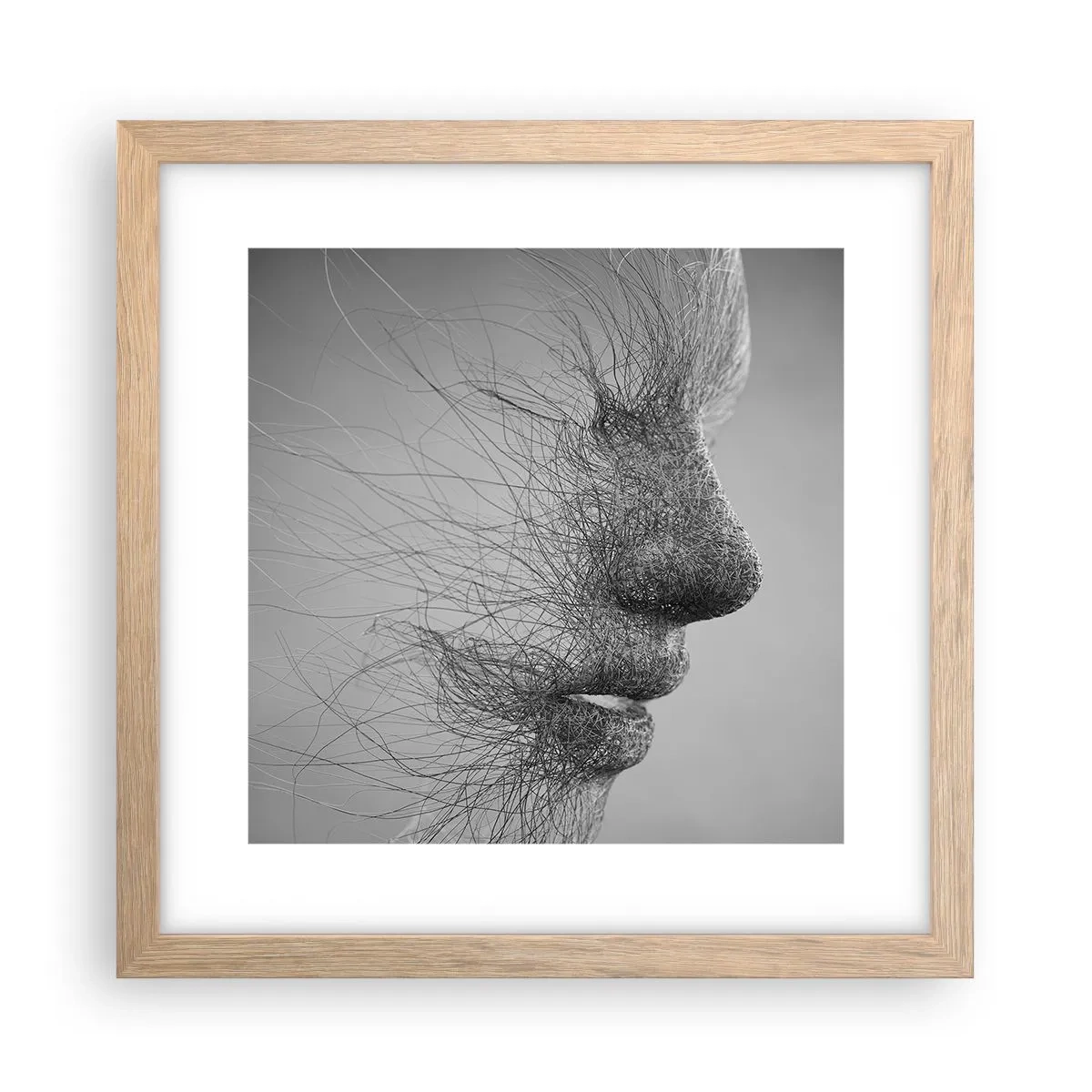 Plakát v rámu světlý dub - Duch větru - 30x30 cm