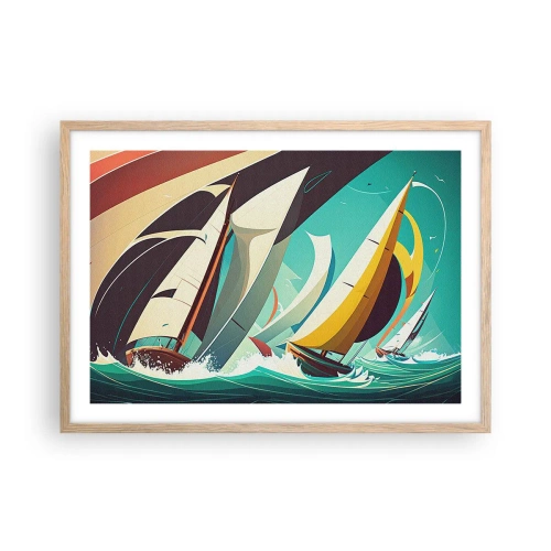 Plakát v rámu světlý dub - Jak vycházet s živly - 70x50 cm
