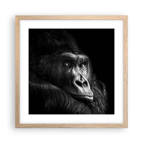 Plakát v rámu světlý dub - Na co tak koukáš? - 40x40 cm