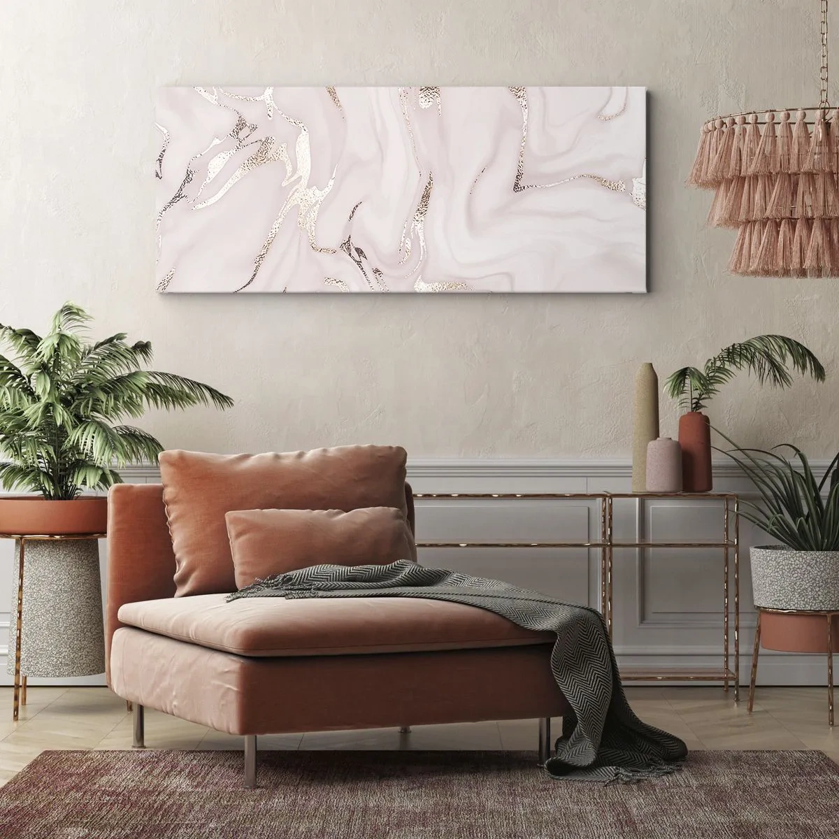 Obraz na plátně - V růžovém šílenství - 160x50 cm