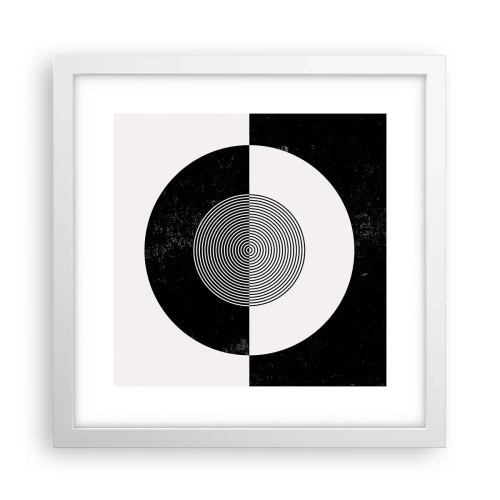 Plakát v bílém rámu - Harmonie v černé a bílé - 30x30 cm