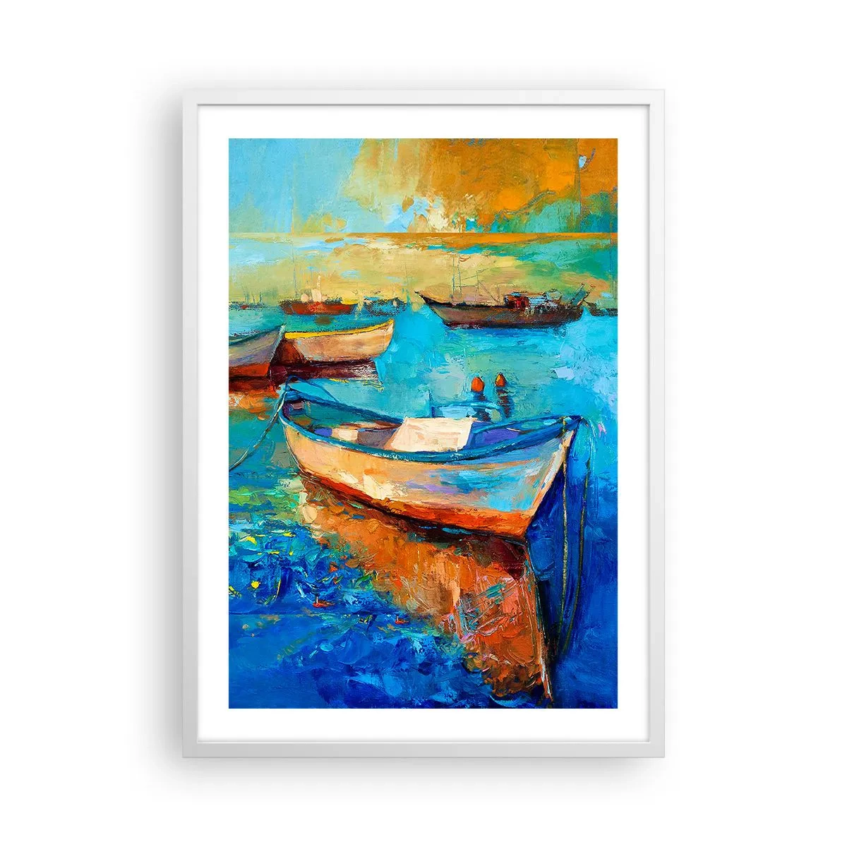 Plakát v bílém rámu - V jižním zálivu - 50x70 cm