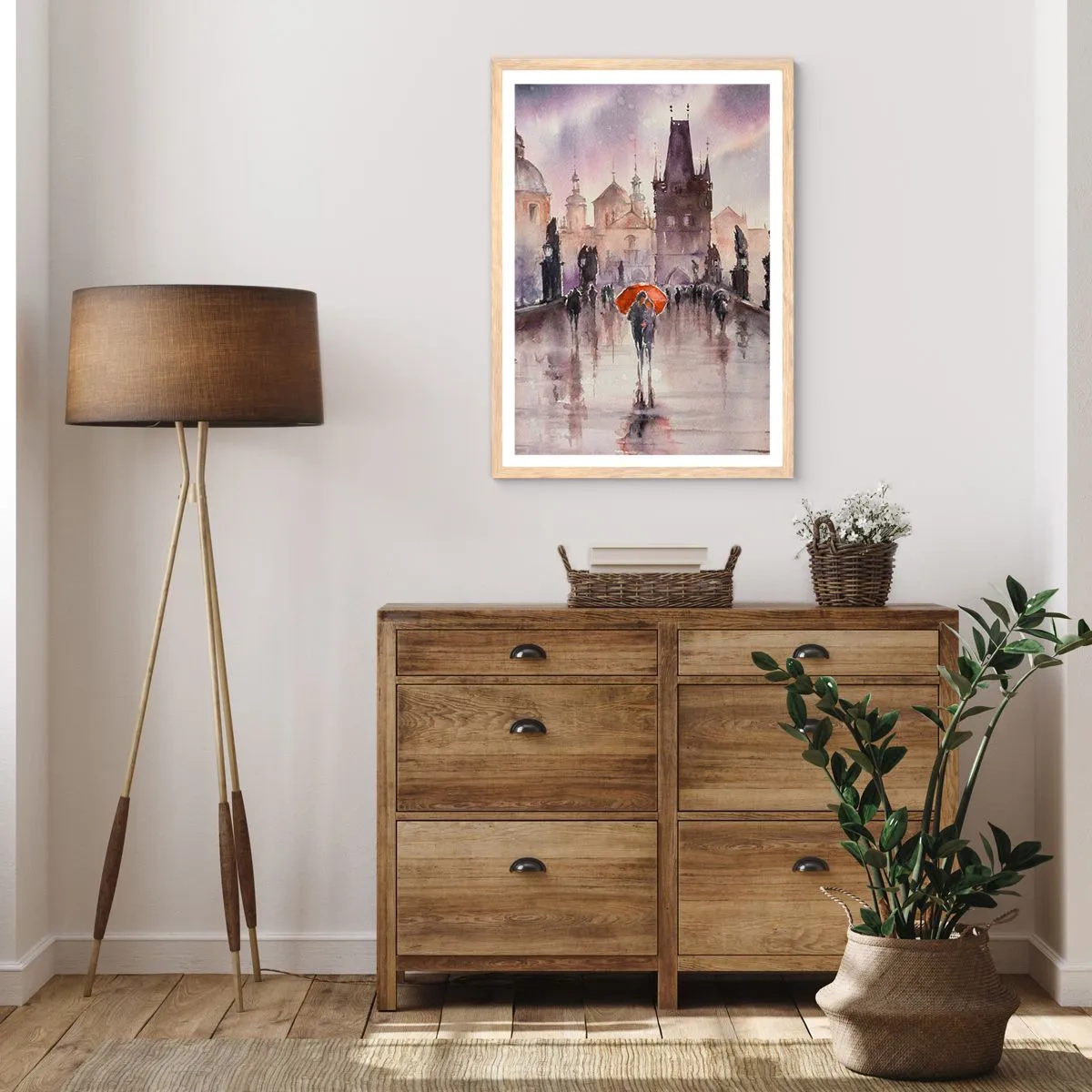 Plakát v rámu světlý dub - Lidé se nemění - 70x100 cm