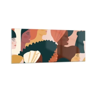 Obraz na skle - Pouze ženskost - 100x40 cm