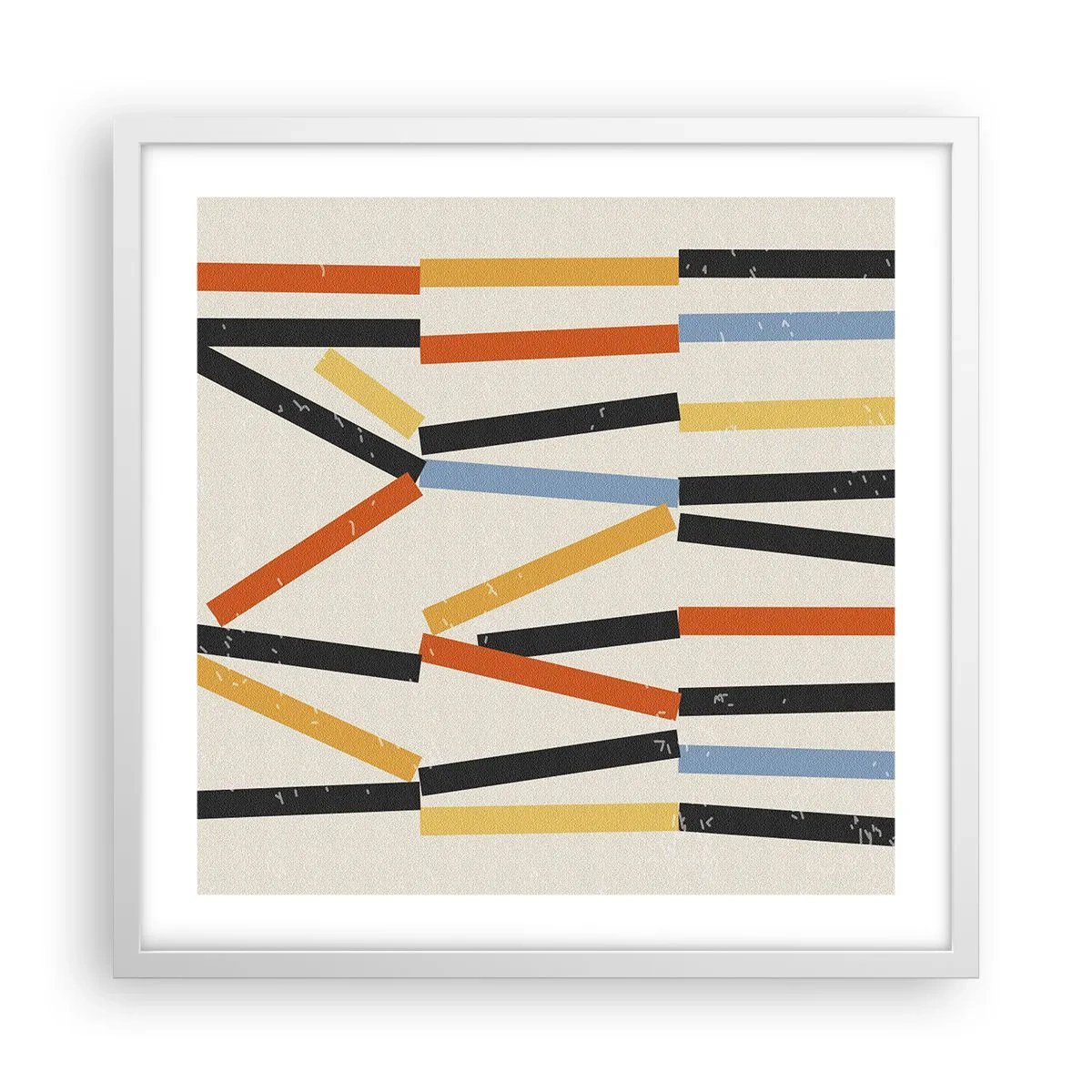 Plakát v bílém rámu - Kompozice na úrovni - 50x50 cm