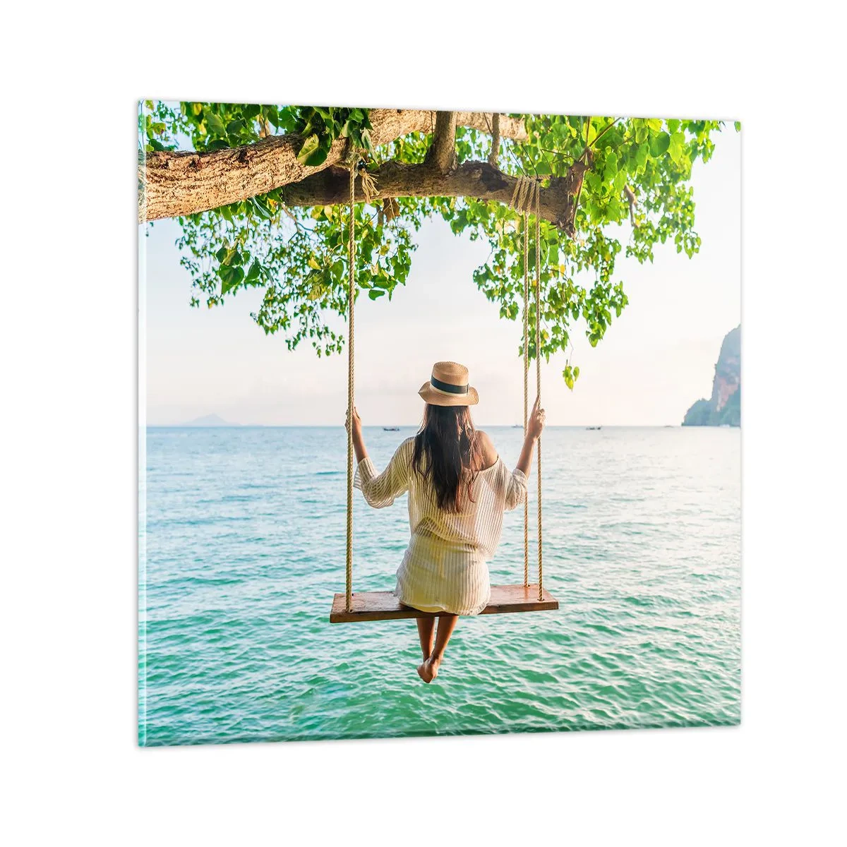 Obraz na skle - Život je krásný - 30x30 cm