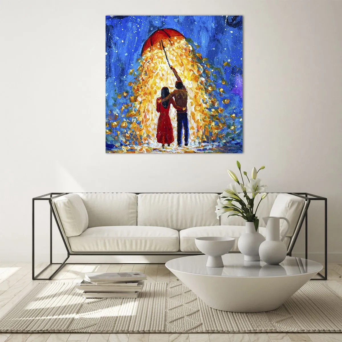 Obraz na skle - Magie deštivého večera? - 60x60 cm