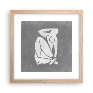 Plakát v rámu světlý dub - V zádumčivosti - 30x30 cm