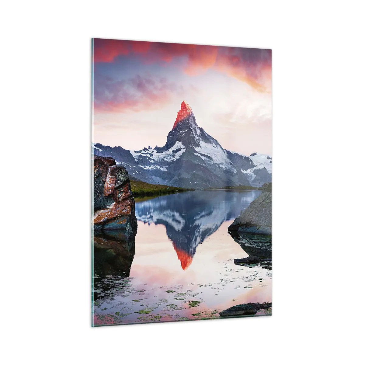 Obraz na skle - Srdce hor je vřelé - 50x70 cm