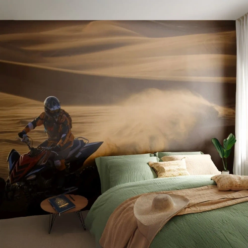 Fototapeta Samolepicí Deluxe Sticker - Na vlnách písku - Quad, Automobilový průmysl, Poušť - 450x315 cm