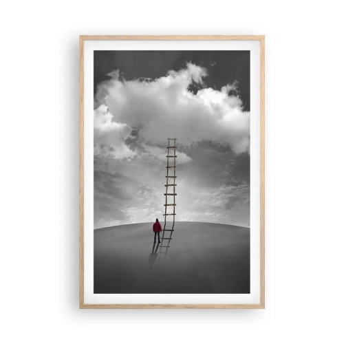 Plakát v rámu světlý dub - Všechno je možné - 61x91 cm