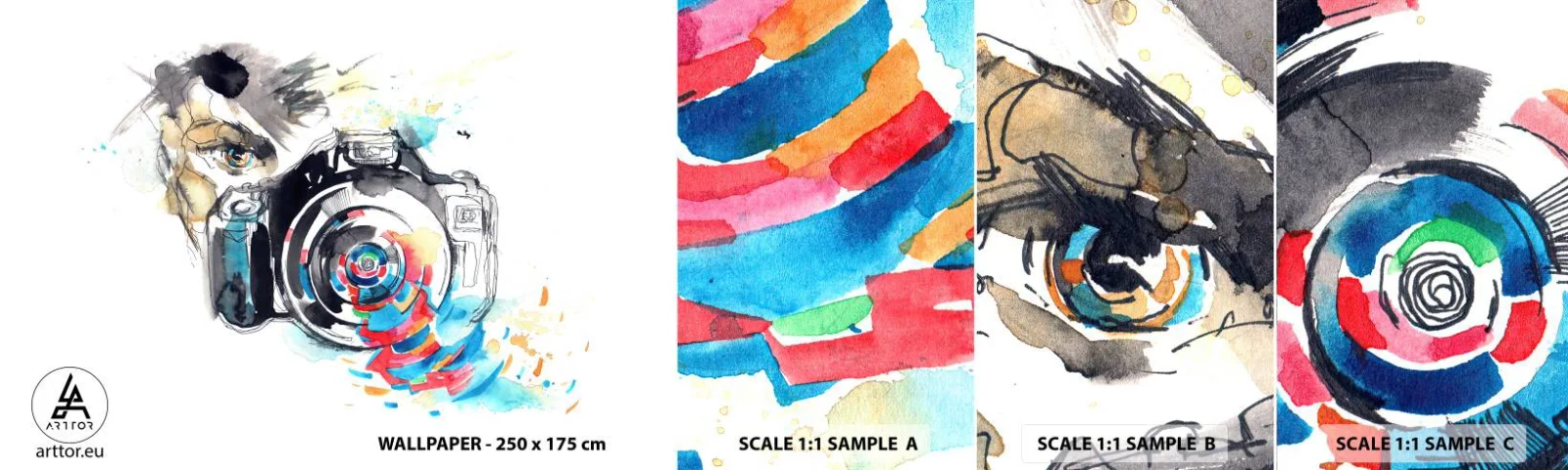 Fototapeta Vzorek Standard Eco - Okem objektivu - Abstrakce, Fotoaparát, Fotograf - 100x30 cm