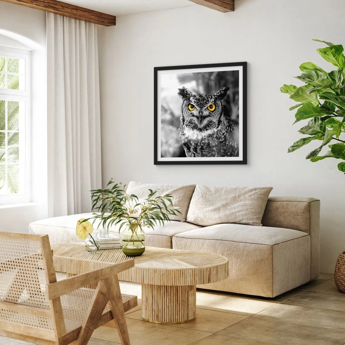 Plakát v černém rámu - Nic se neschová - 60x60 cm