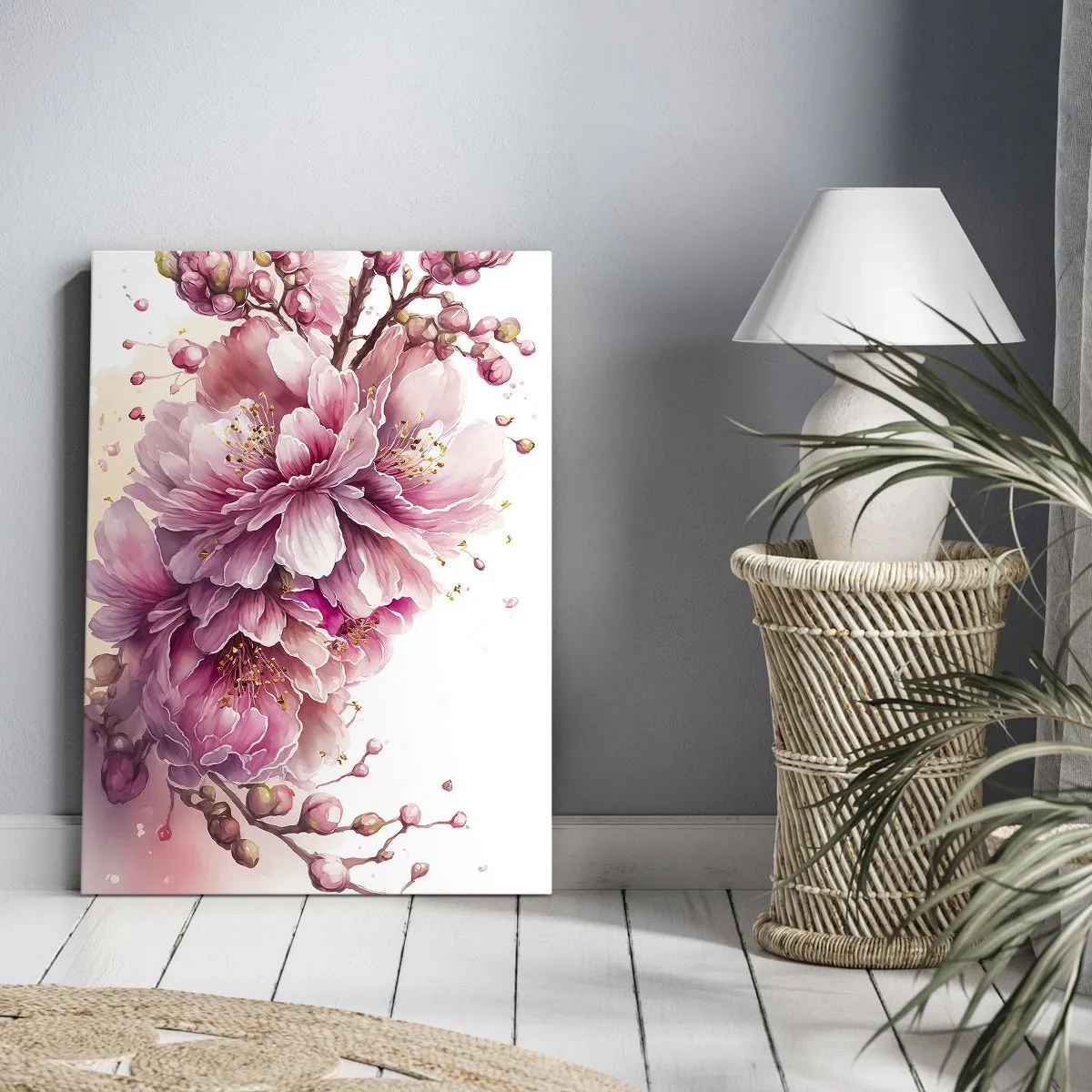 Obraz na plátně - Květ kvetoucí třešně - 50x70 cm