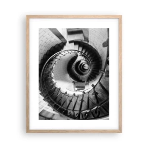 Plakát v rámu světlý dub - Jen výš a výš - 40x50 cm