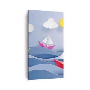 Obraz na plátně - Ach, jak je příjemné houpat se na vlnách - 45x80 cm