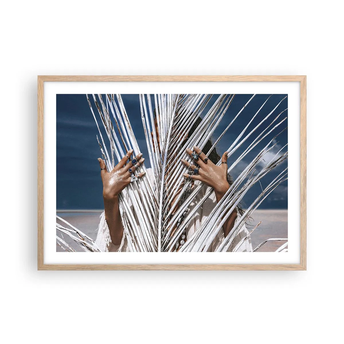 Plakát v rámu světlý dub - Šamanová holka? - 70x50 cm