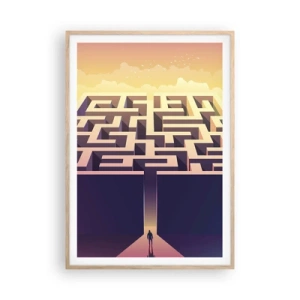 Plakát v rámu světlý dub - Čas rozhodnutí - 70x100 cm