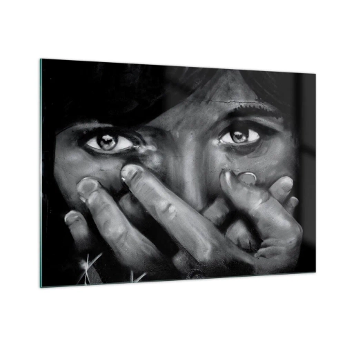 Obraz na skle - Neřeknu, kdo to namaloval - 100x70 cm