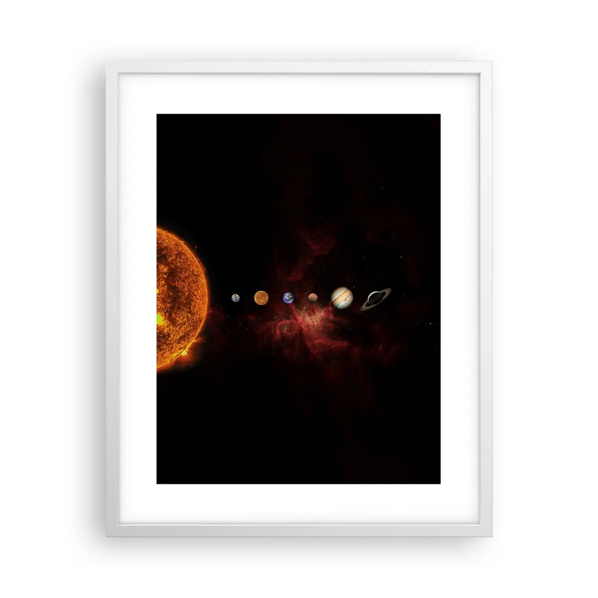 Plakát v bílém rámu - Naše čtvrť - 40x50 cm