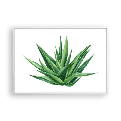 Plakát v bílém rámu - Zelená – síla – život - 100x70 cm