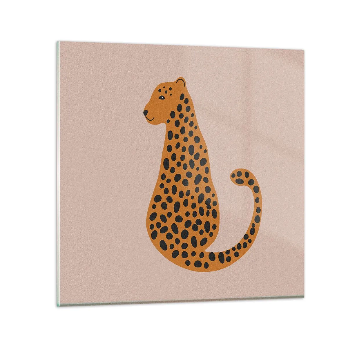 Obraz na skle - Leopardní vzor je v módě - 70x70 cm