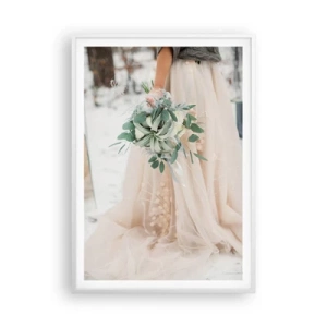 Plakát v bílém rámu - A žili šťastně až do smrti - 70x100 cm