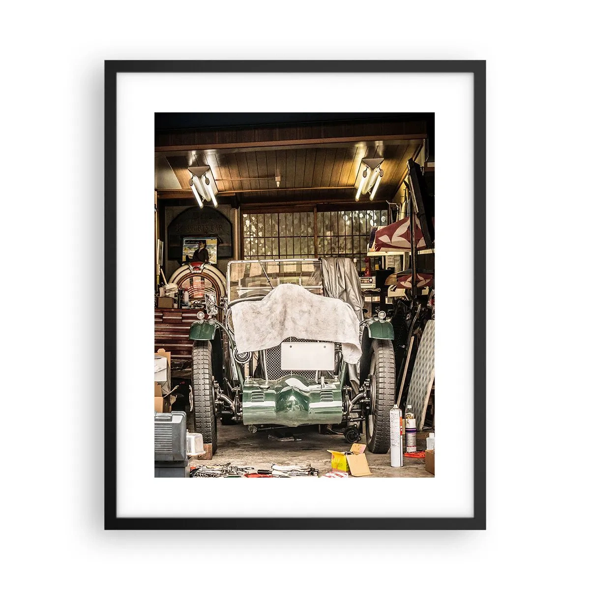 Plakát v černém rámu - Zpět do minulosti - 40x50 cm