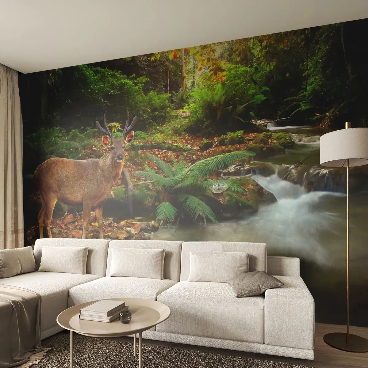 Fototapeta Samolepicí Deluxe Sticker - Vítám v mém světě - Krajina, Zvířata, Jelen - 250x175 cm