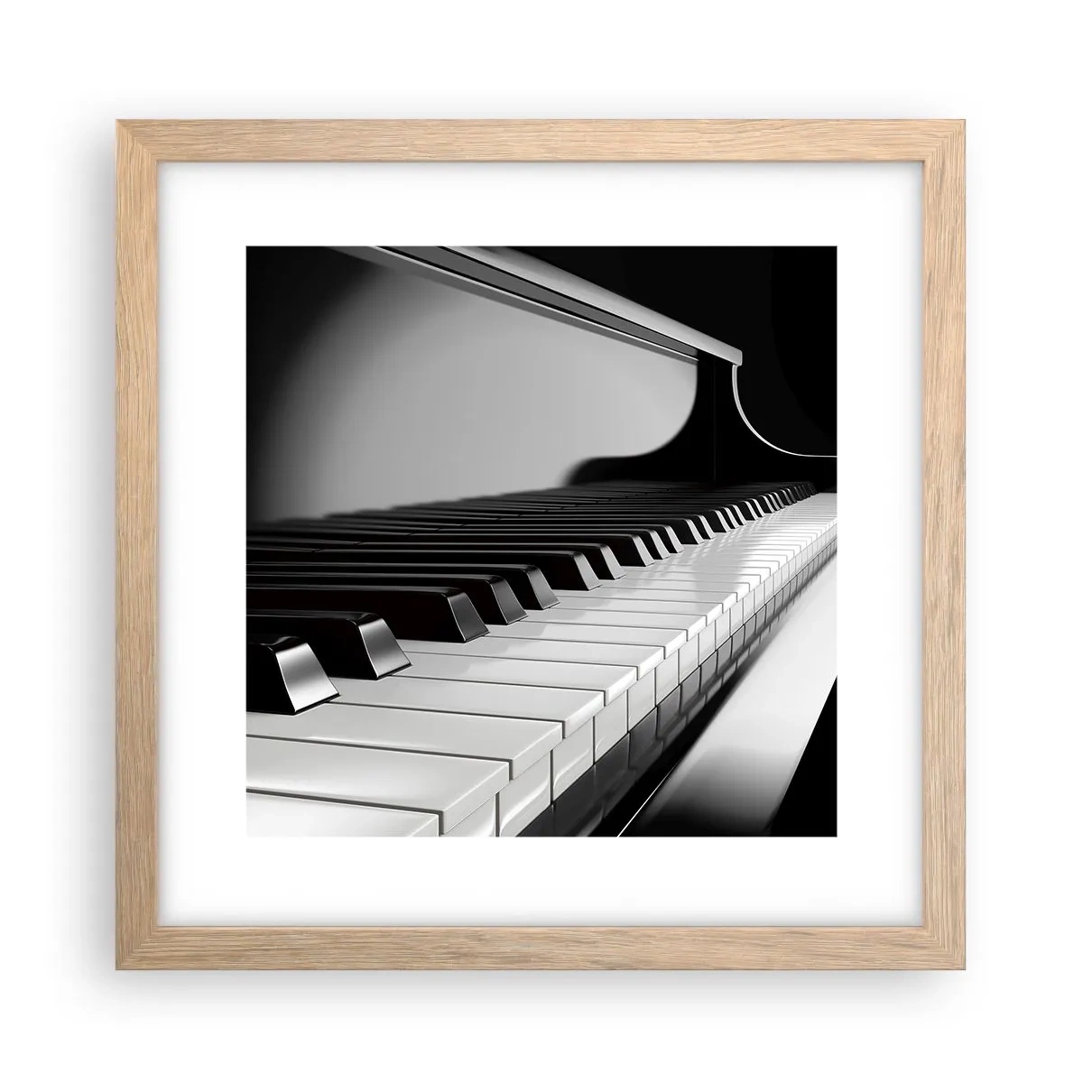 Plakát v rámu světlý dub - Harmonie tvarů a barev - 30x30 cm