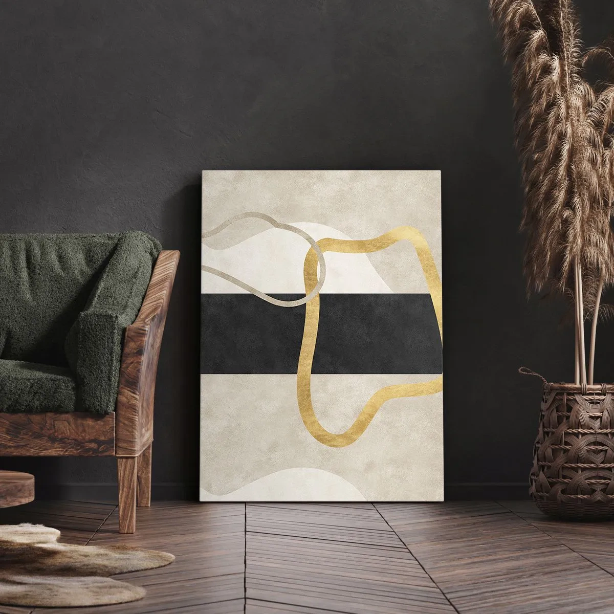 Obraz na plátně - Tvary ve smyčce - 50x70 cm