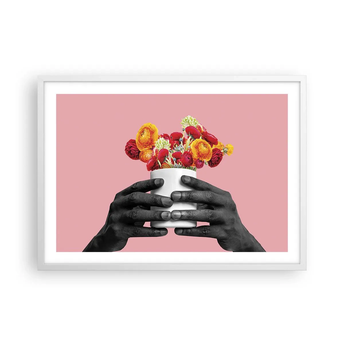 Plakát v bílém rámu - Apoteóza života - 70x50 cm