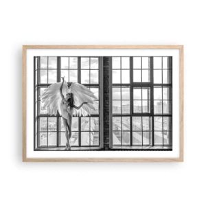 Plakát v rámu světlý dub - Město andělů? - 70x50 cm