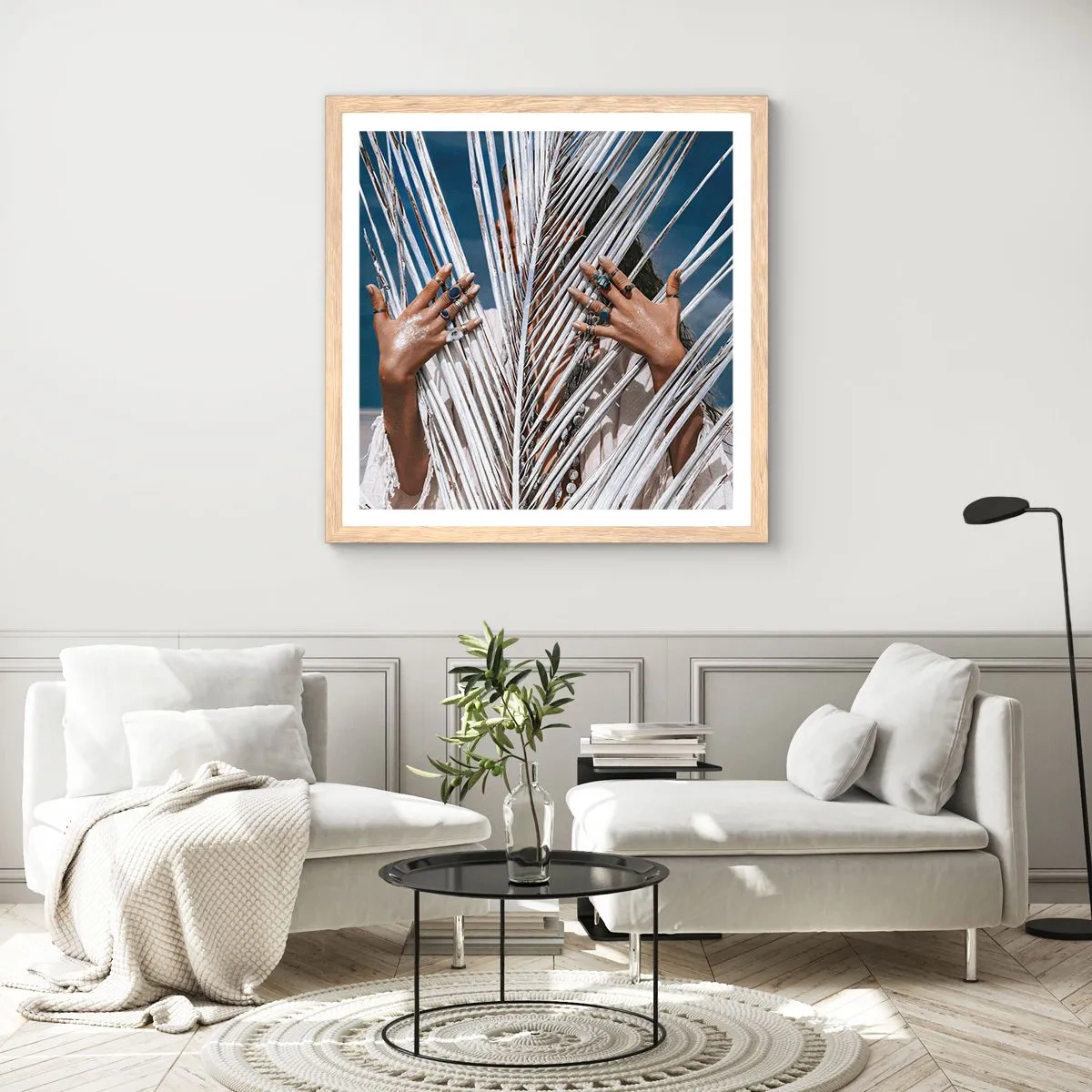 Plakát v rámu světlý dub - Šamanová holka? - 40x40 cm