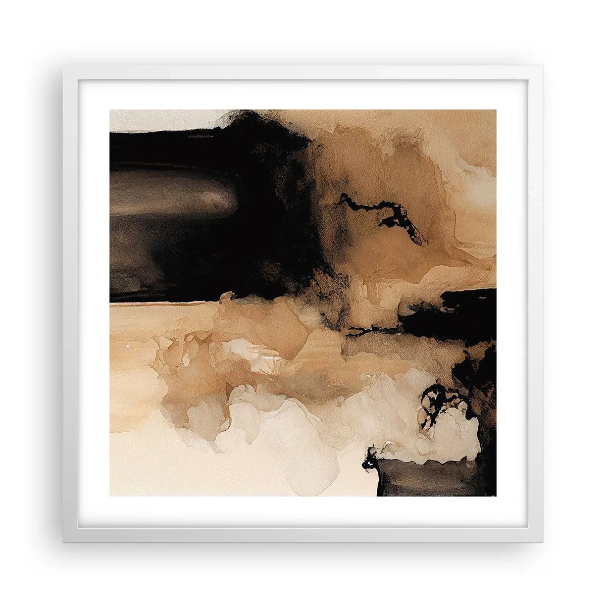 Plakát v bílém rámu - Poutavá abstrakce - 50x50 cm
