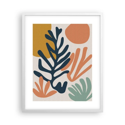 Plakát v bílém rámu - Korálová moře - 40x50 cm