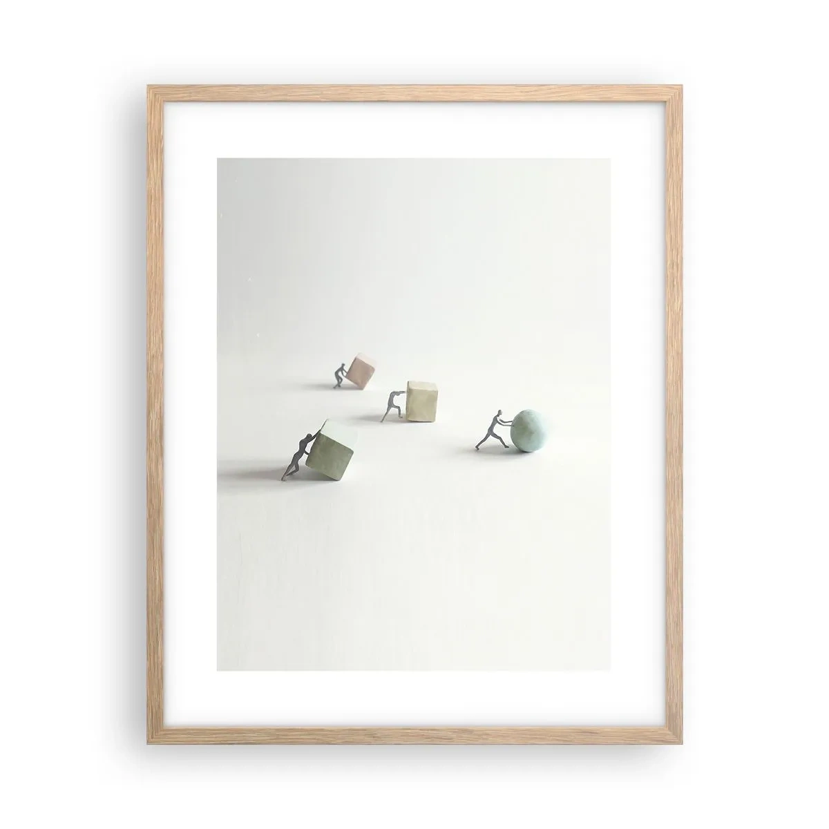 Plakát v rámu světlý dub - Život samotný - 40x50 cm