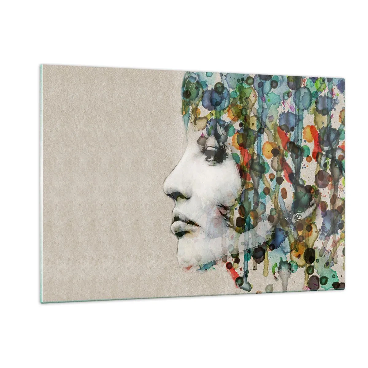 Obraz na skle - Vynořila se z šedi - 120x80 cm