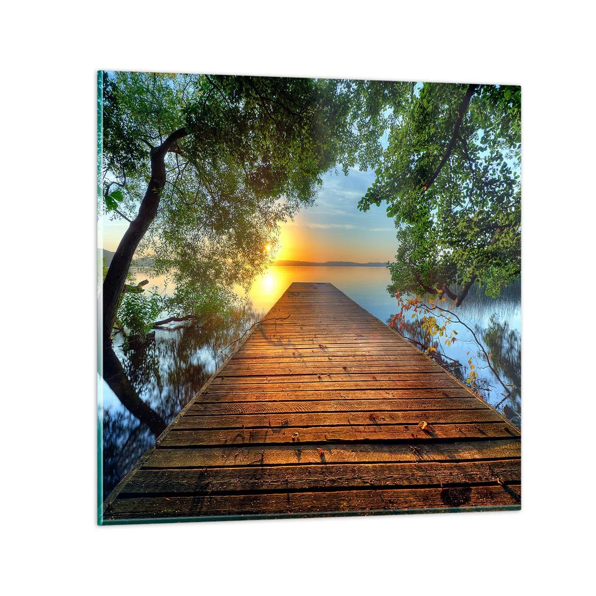 Obraz na skle - Nespěchej, posaď se - 70x70 cm