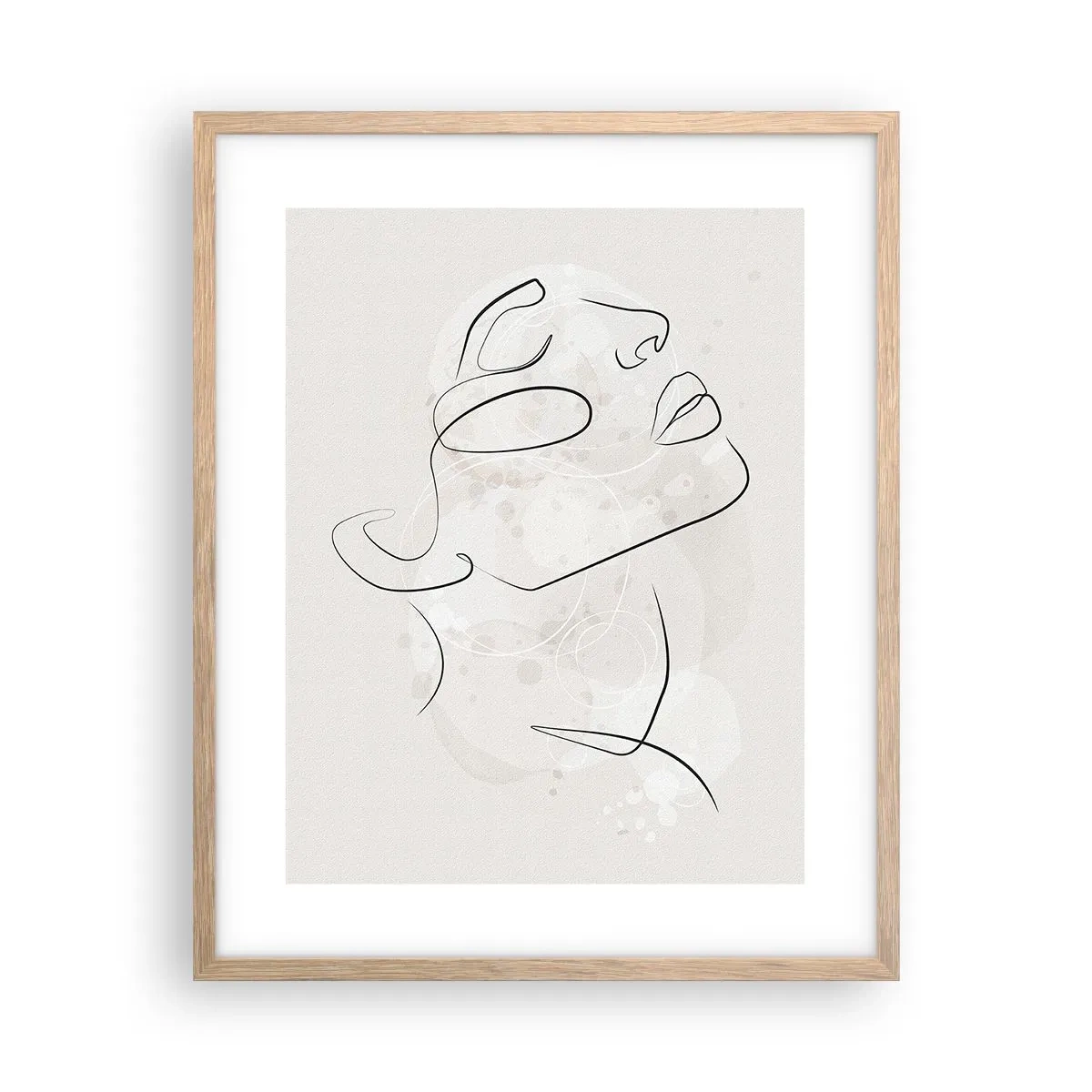 Plakát v rámu světlý dub - Náčrt snu - 40x50 cm