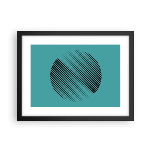 Plakát v černém rámu - Kruh – geometrická variace - 40x30 cm